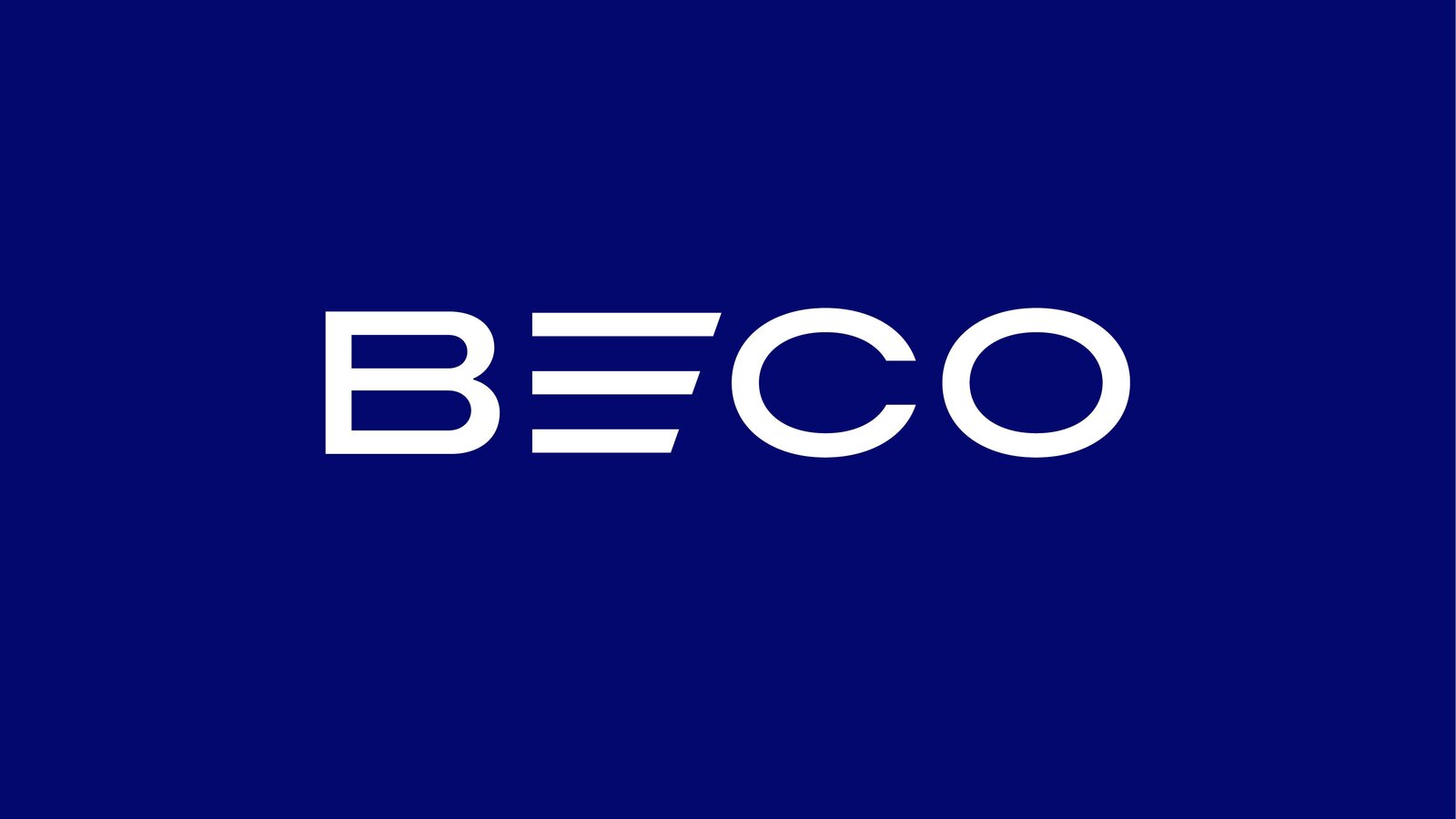 The redesigned BECO wordmark