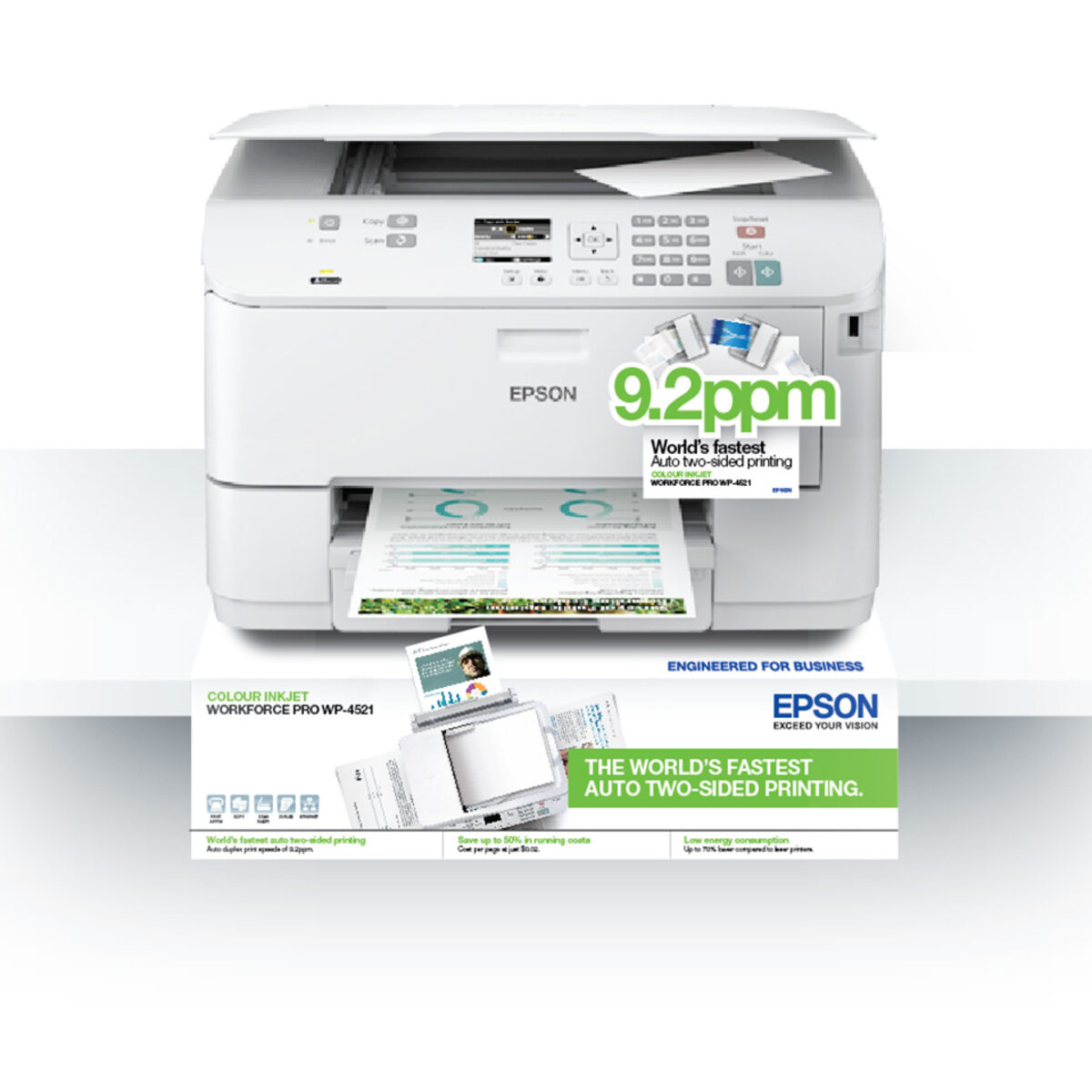Epson product packaging and marketing collateral