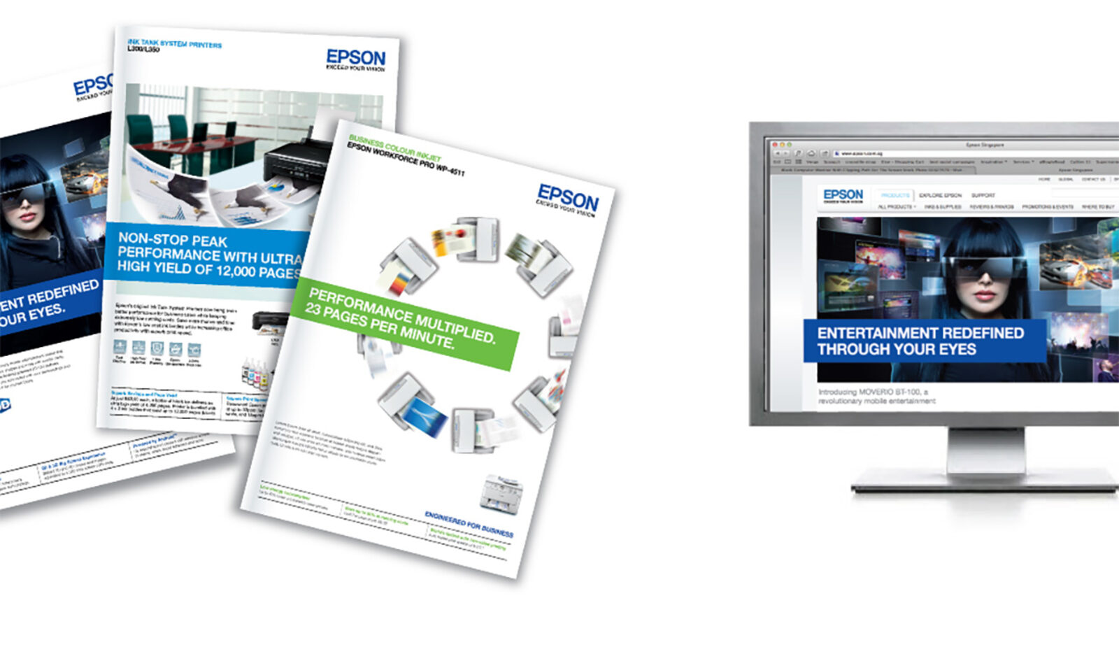 Epson print advertising and product marketing collateral