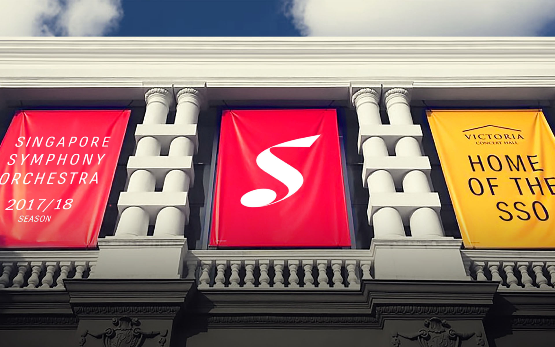 Singapore Symphony Orchestra banners at Victoria Concert Hall